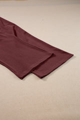 Red Dahlia Solid Color Ribbed Ruffle Tank Top and Pants Set Pant Sets JT's Designer Fashion