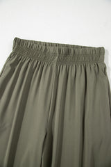 Seagrass Raw Hem Loose Tee and Wide Leg Pants Set Pant Sets JT's Designer Fashion