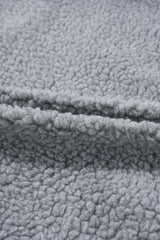 Medium Grey Fleece Zip Up Drawstring Hooded Pocketed Jacket Jackets JT's Designer Fashion
