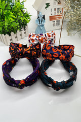 Carrot Halloween Pattern Print Knotted Headband Headwear JT's Designer Fashion