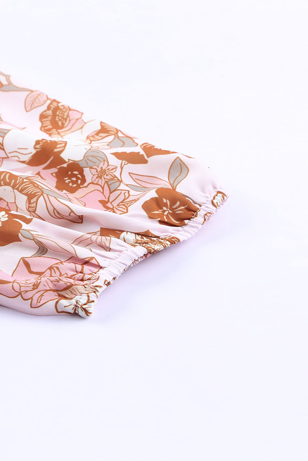 White Floral Print Bow Knot Backless Square Neck Mini Dress Floral Dresses JT's Designer Fashion