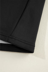 Black Mock Neck Thermal Lined Long Sleeve Tee Long Sleeve Tops JT's Designer Fashion