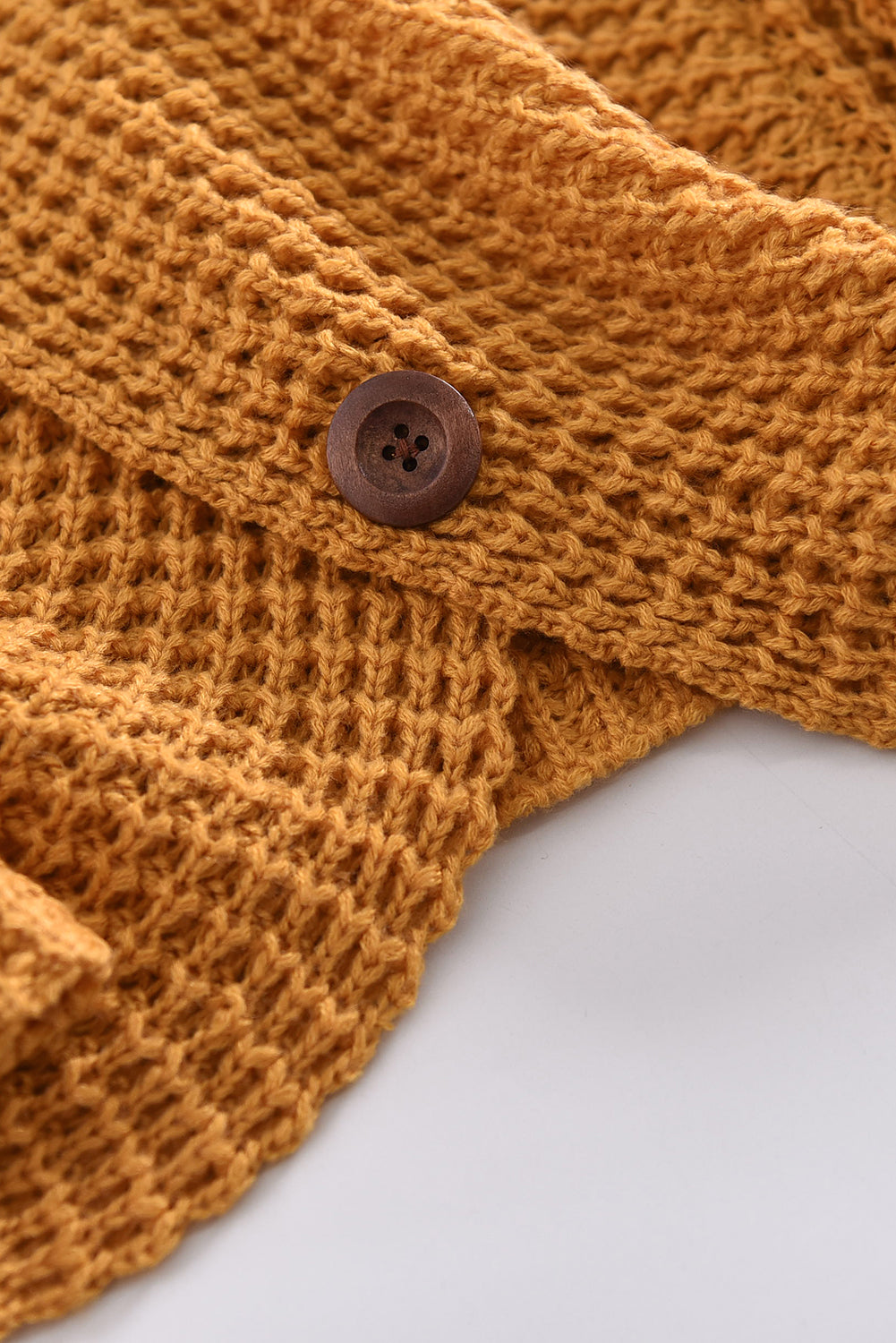 Mustard Buttoned Wrap Turtleneck Sweater Sweaters & Cardigans JT's Designer Fashion