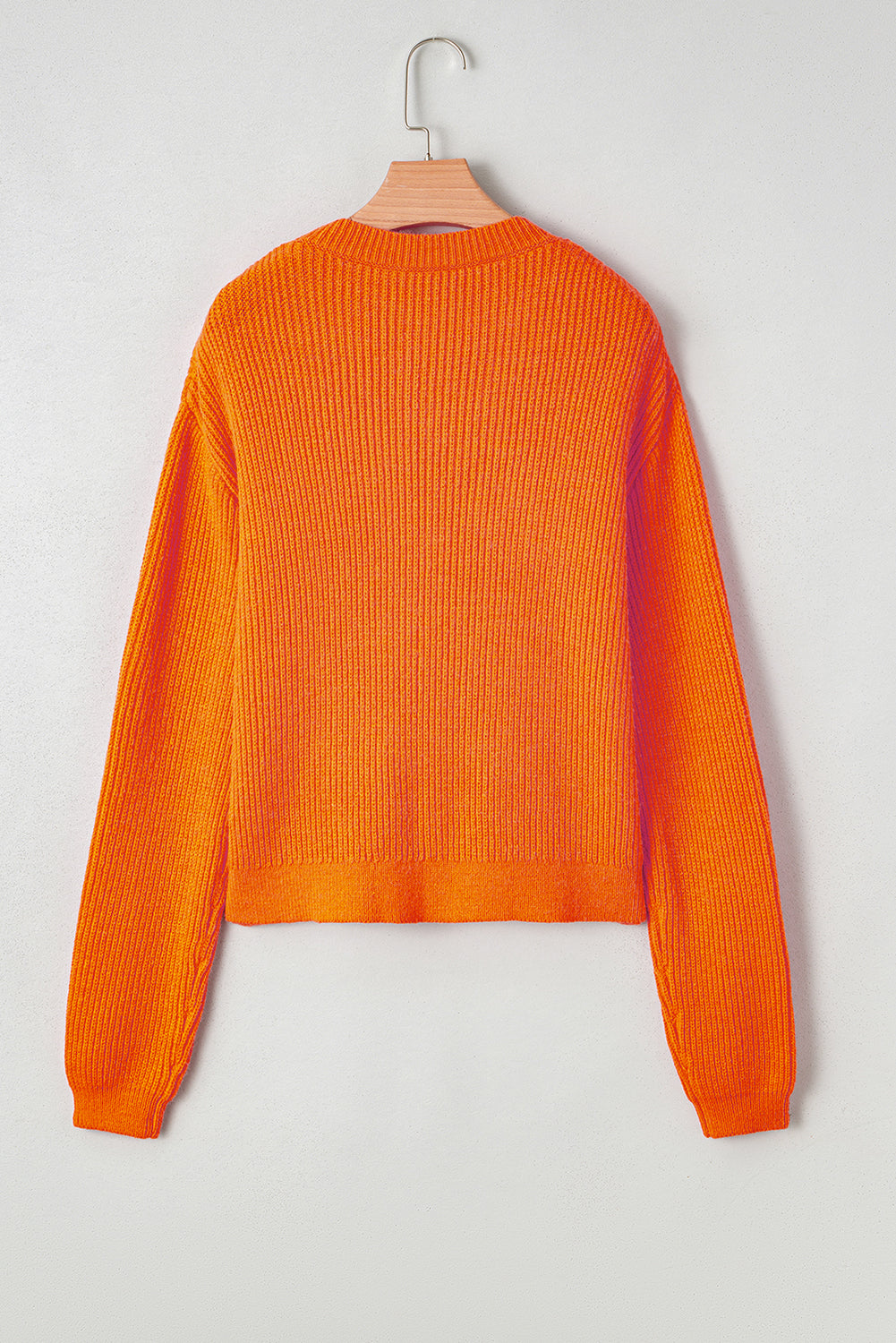 Vitality Orange Thankful for my queens Ribbed Knit Drop Shoulder Graphic Sweater Sweaters JT's Designer Fashion