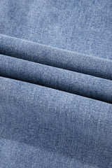 Dusk Blue Foiled Star Patchwork Straight Leg Loose Jeans Jeans JT's Designer Fashion