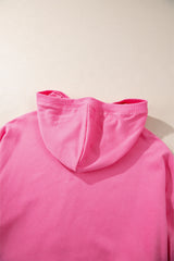 Bonbon Solid Kangaroo Pocket Half Zipper Oversized Hoodie Sweatshirts & Hoodies JT's Designer Fashion