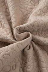 Light French Beige Floral Quilted Jacket Jackets JT's Designer Fashion