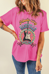 Sachet Pink Nashville WORLD TOUR Music City Guitarist Graphic Tee Graphic Tees JT's Designer Fashion