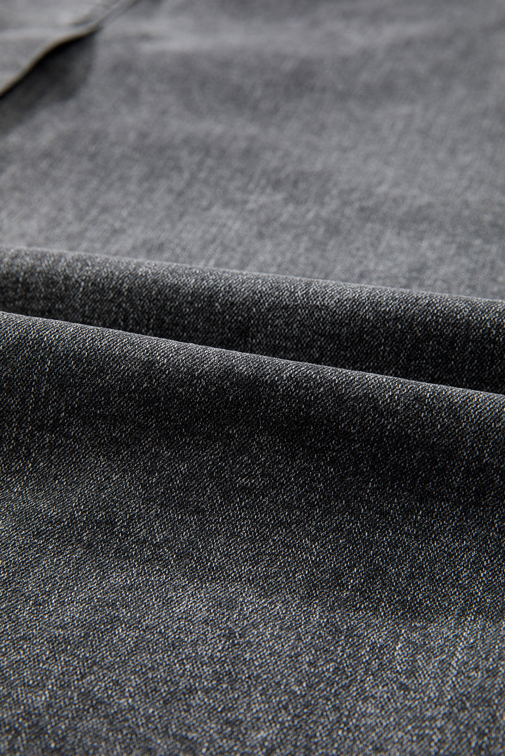 Dark Grey Denim Raw Hem Back Split High Waist Long Skirt Skirts & Petticoat JT's Designer Fashion