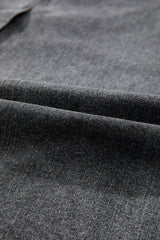 Dark Grey Denim Raw Hem Back Split High Waist Long Skirt Skirts & Petticoat JT's Designer Fashion