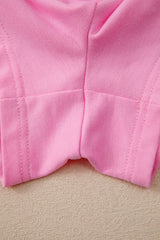 Bonbon Colorblock Edge Drop Shoulder T Shirt and Skort 2Pcs Set Short Sets JT's Designer Fashion