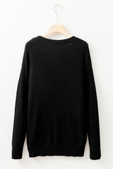 Black Tinsel Merry and Bright Graphic Christmas Sweater Sweaters JT's Designer Fashion