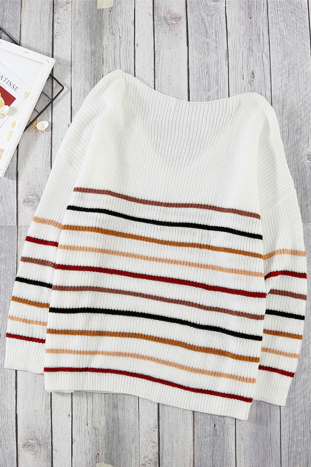 Multicolor Striped Knit Sweater Sweaters & Cardigans JT's Designer Fashion