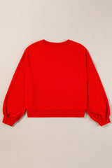 Fiery Red TOUCH DOWN Football Graphic Pullover Sweatshirt Sweatshirts & Hoodies JT's Designer Fashion