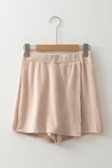 Jet Stream Corded Elastic High Waist Wrap Skort Casual Shorts JT's Designer Fashion