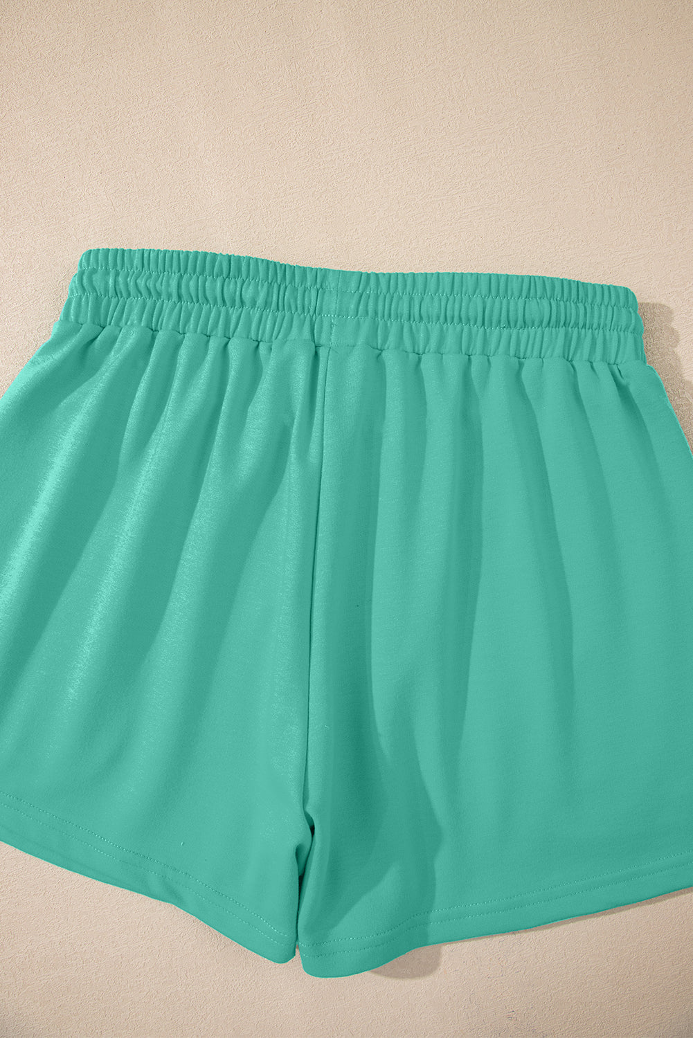 Sea Green Solid Loose V Neck Half Sleeve Tee and Shorts Short Sets JT's Designer Fashion
