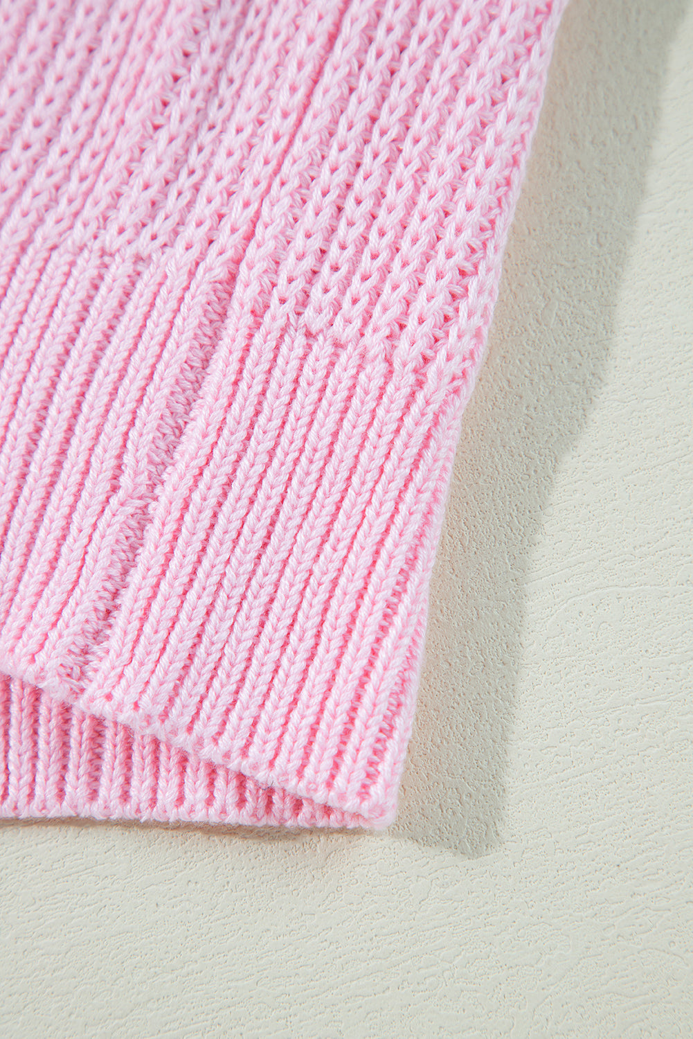 Pink Merry & Bright Pop Up Letter Waffle Knit Sweater Sweaters JT's Designer Fashion