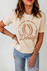 Khaki DO NOT BE LIKE THE REST OF THEM Darling Graphic Tee Graphic Tees JT's Designer Fashion