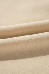 Apricot Solid Fleece Lined Drop Shoulder High Low Sweatshirt Sweatshirts & Hoodies JT's Designer Fashion