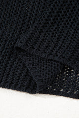Black Crochet Hollow-out Jumper Top Sweater Sweaters JT's Designer Fashion