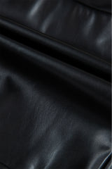 Black PU Leather Side Slits Slim Fit High Waist Mini Skirt Skirts & Petticoat JT's Designer Fashion