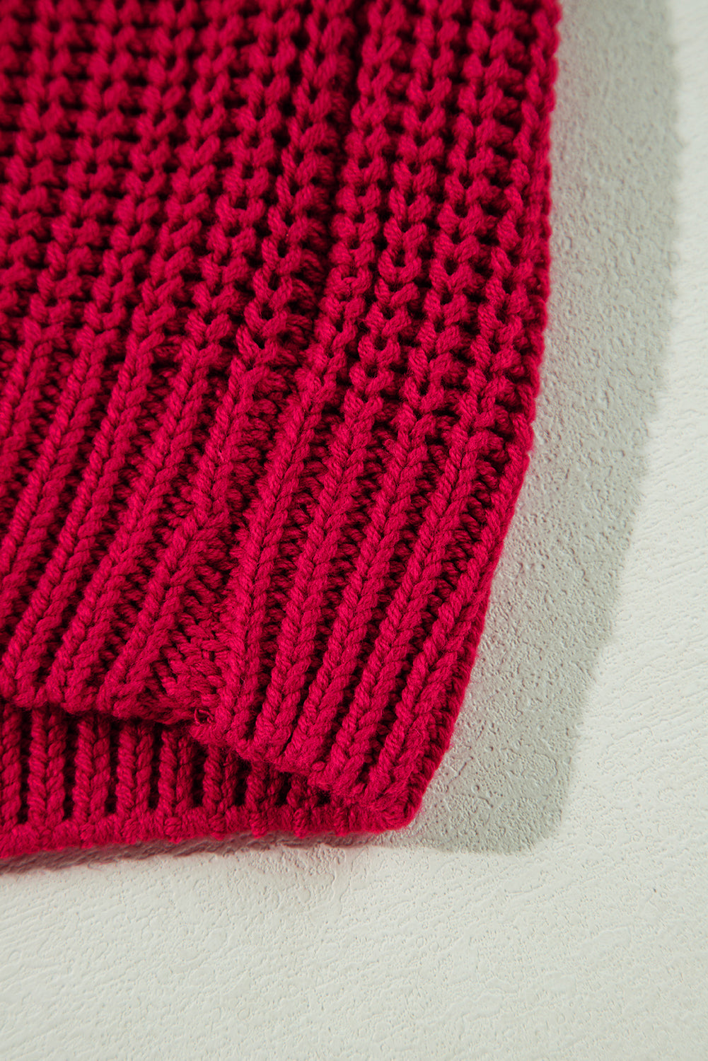 Racing Red Off-the-shoulder Knit Sweater Sweaters JT's Designer Fashion