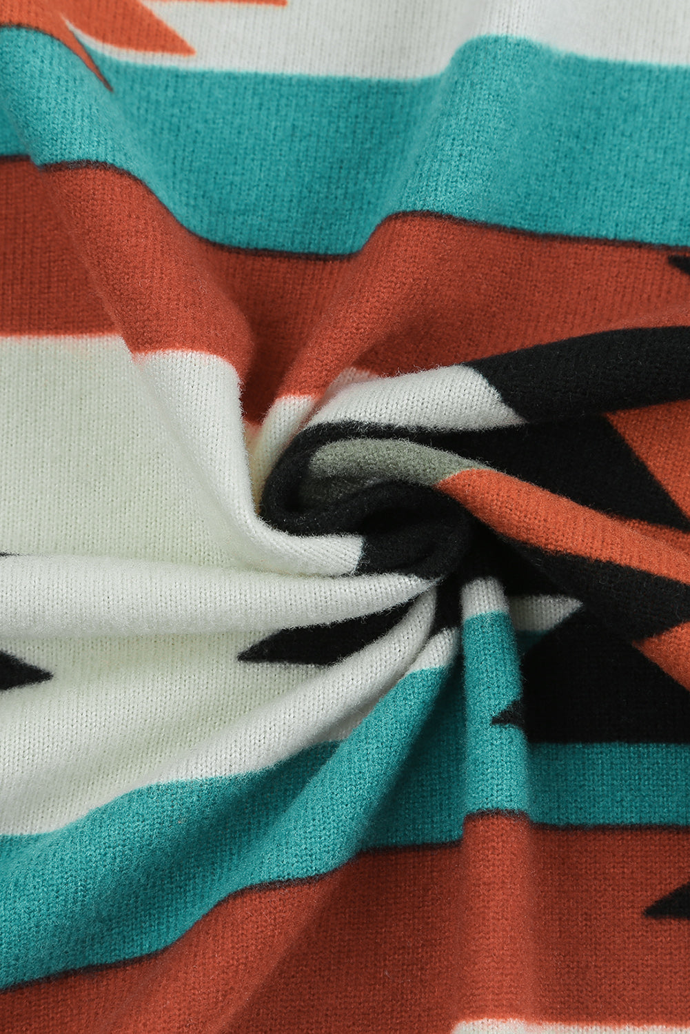 Multicolor Geometric Color Block Open Front Long Cardigan Sweaters & Cardigans JT's Designer Fashion