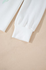 White Bowknot Pattern Drop Shoulder Loose Sweatshirt Sweatshirts & Hoodies JT's Designer Fashion