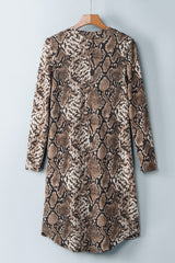 Snake Print Long Cardigan Sweaters & Cardigans JT's Designer Fashion