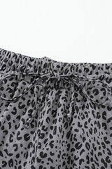 Gray Breezy Leopard Joggers Pants & Culotte JT's Designer Fashion