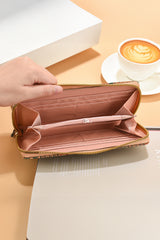 Brown Western Pattern Print Wristlet PU Leather Wallet Handbags JT's Designer Fashion