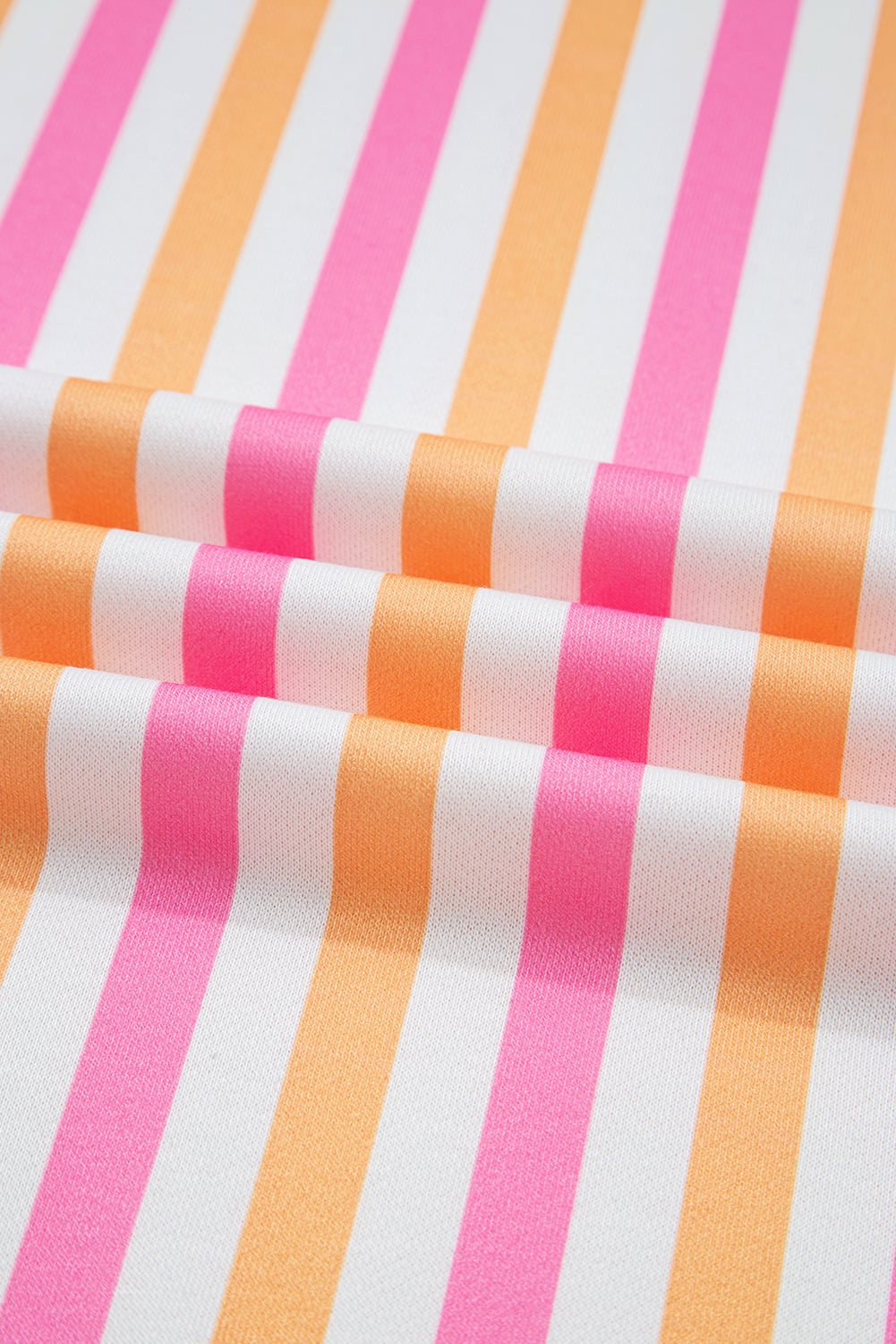 Pink Stripe Drop Shoulder Half Sleeve Loose Tee and Shorts Casual Set Short Sets JT's Designer Fashion