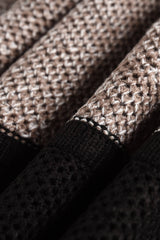 Black Color Block Netted Texture Pullover Sweater Sweaters & Cardigans JT's Designer Fashion