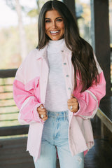 Delicacy Two-tone Color Exposed Seam Corduroy Shacket Jackets JT's Designer Fashion