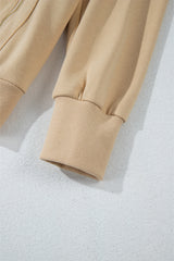 Parchment Zipped Pocket Cozy Drawstring Hoodie Sweatshirts & Hoodies JT's Designer Fashion