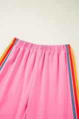 Pink Counting Rainbows High Waist Sweatpants Pants & Culotte JT's Designer Fashion
