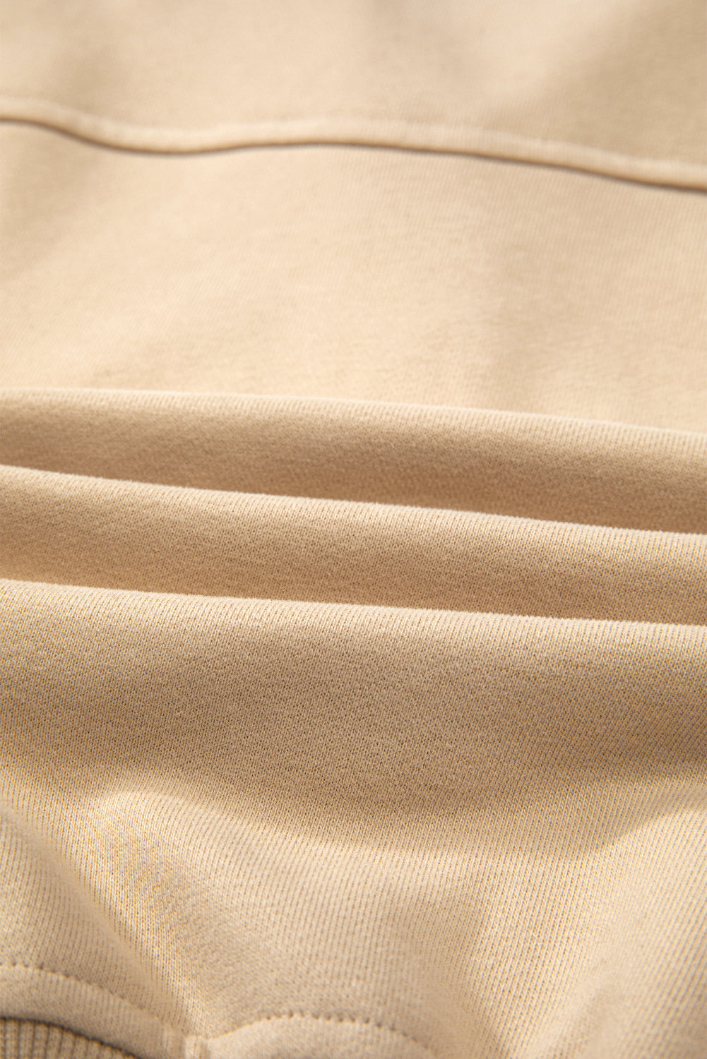 Parchment Quarter Zip Stand Neck Kangaroo Pocket Sweatshirt Sweatshirts & Hoodies JT's Designer Fashion