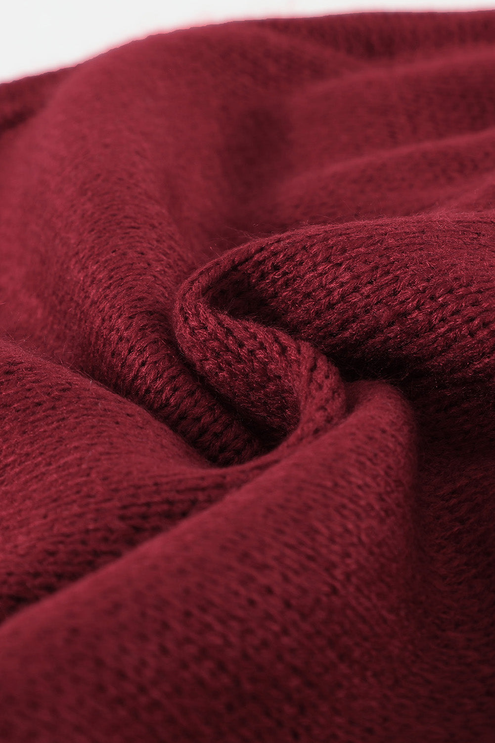 Burgundy Front Pocket and Buttons Closure Cardigan Sweaters & Cardigans JT's Designer Fashion