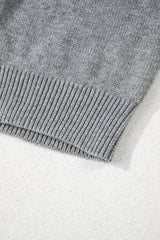 Medium Grey Drawstring Hooded Button Up Drop Shoulder Sweater Cardigan Cardigans JT's Designer Fashion