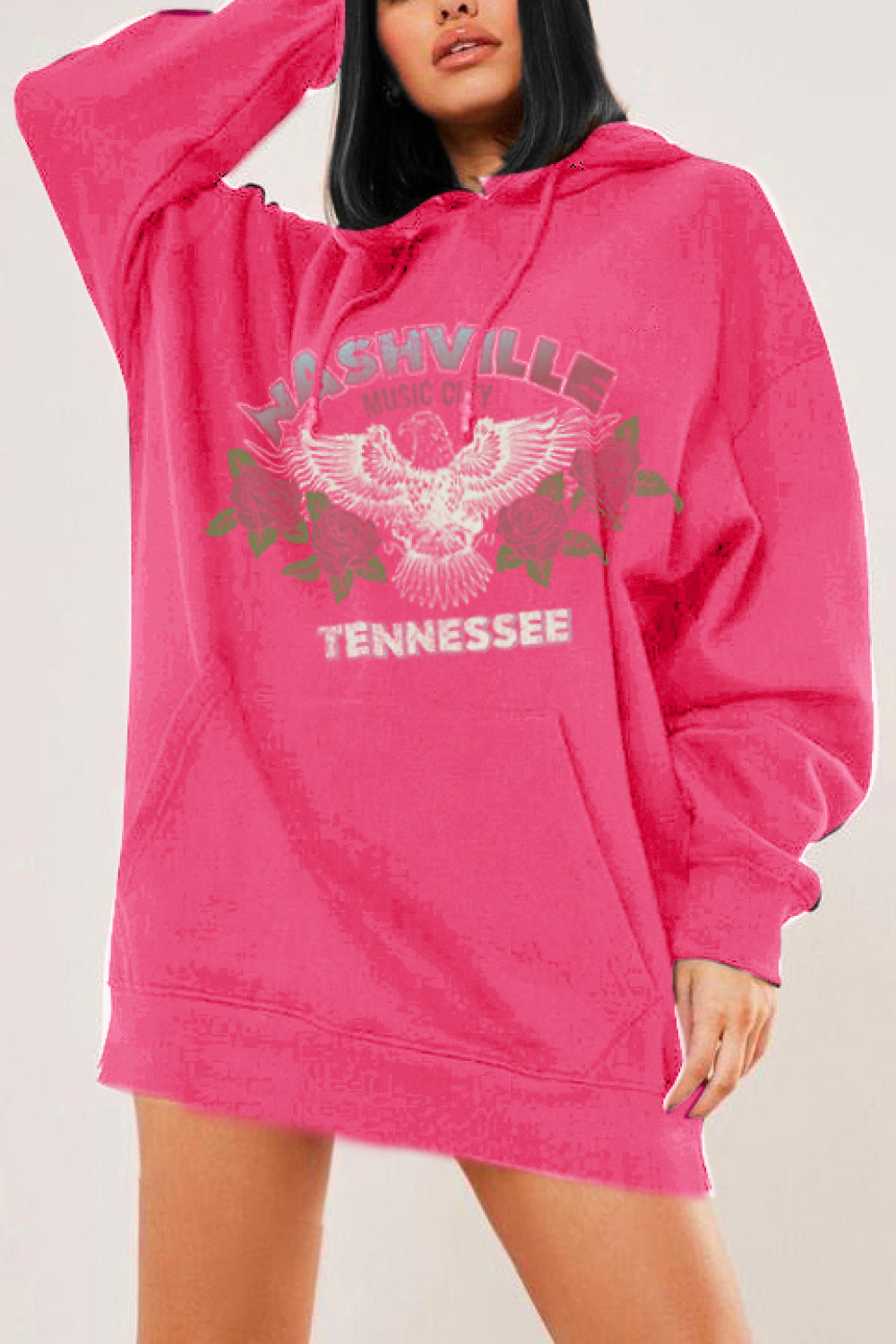Simply Love Full Size NASHVILLE TENNESSEE Graphic Hoodie Graphic Sweatshirts JT's Designer Fashion
