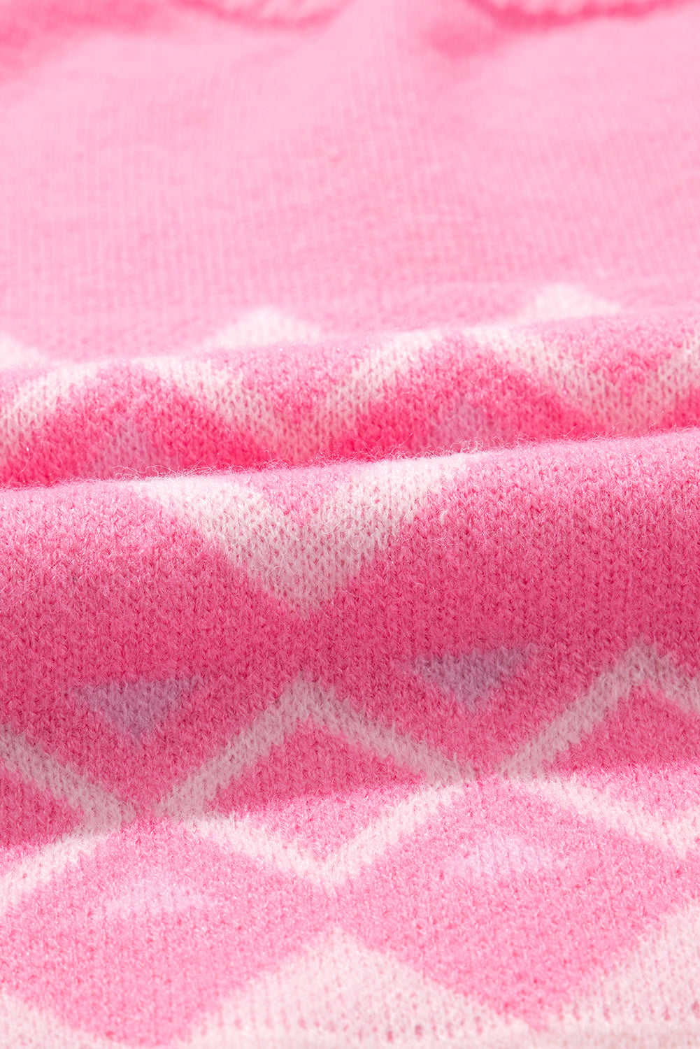 Pink Western Aztec Geometric Drop Shoulder Sweater Sweaters JT's Designer Fashion