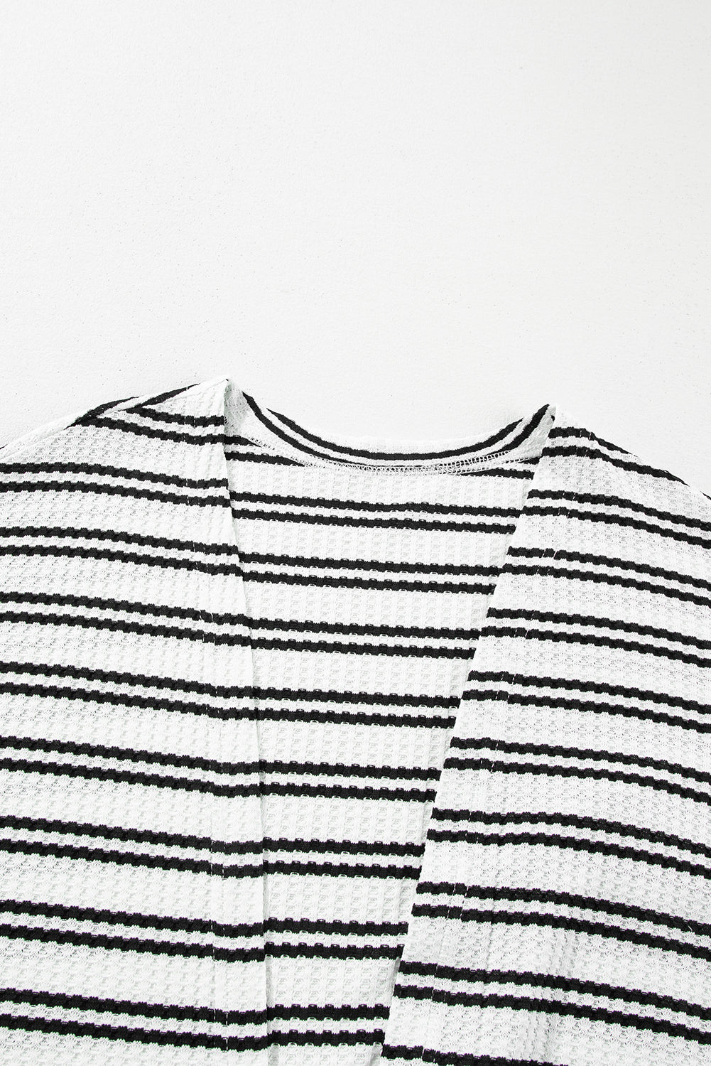 Black Stripe Print Open Front Duster Cardigan Cardigans JT's Designer Fashion