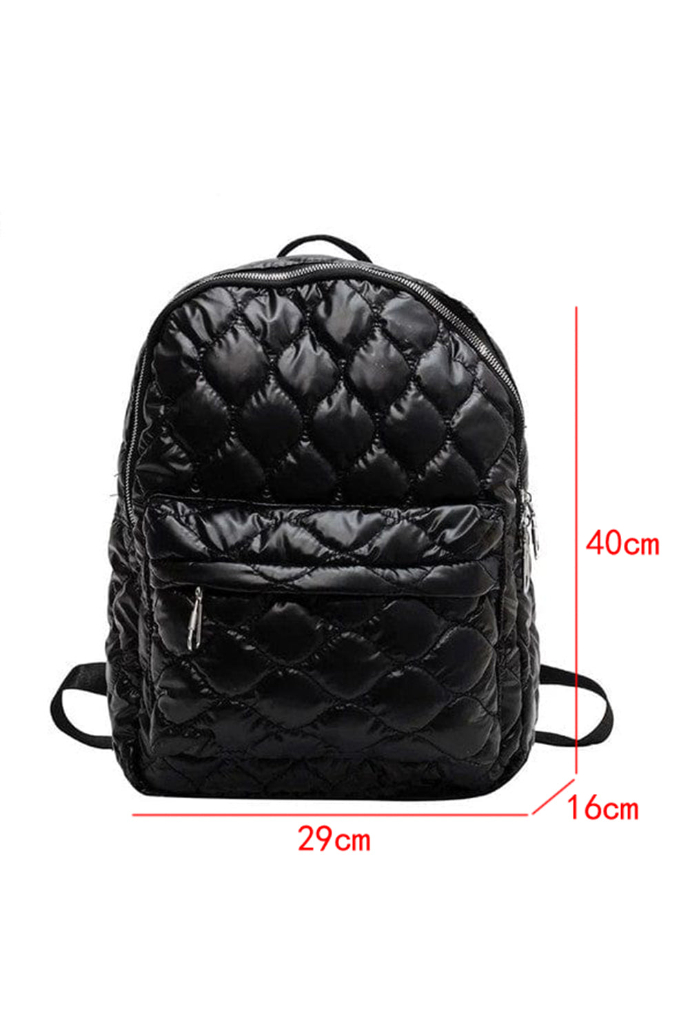 Black Quilted Large Capacity Functional Backpack Backpacks JT's Designer Fashion