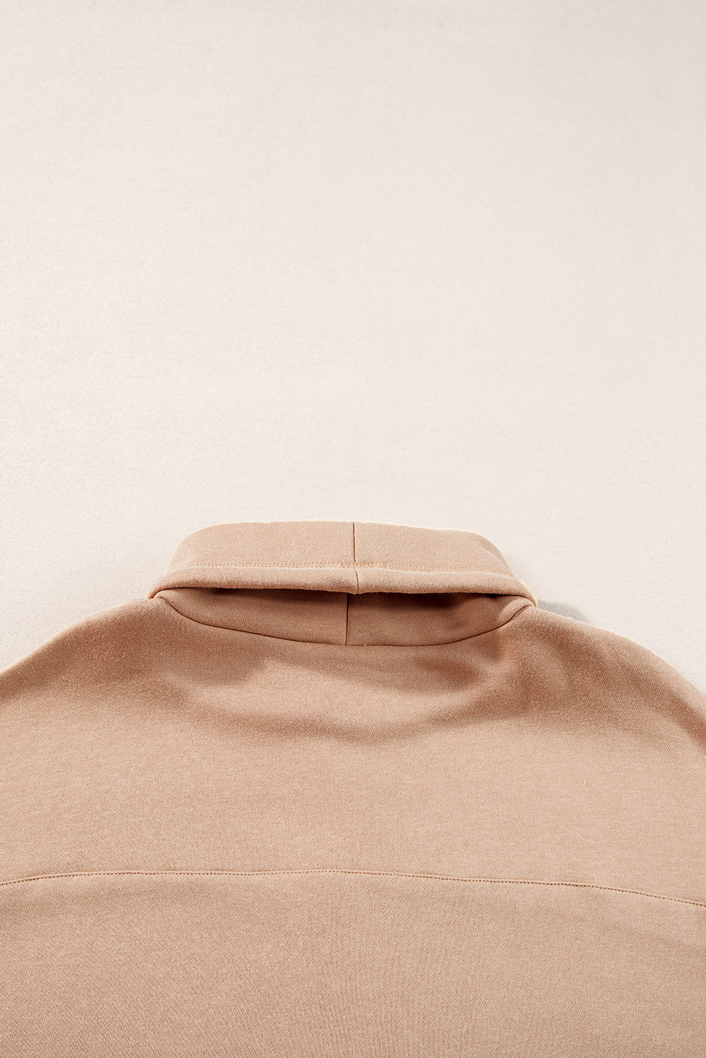 Light French Beige Drawstring Turtleneck Dolman Sleeve Sweatshirt Sweatshirts & Hoodies JT's Designer Fashion