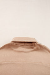 Light French Beige Drawstring Turtleneck Dolman Sleeve Sweatshirt Sweatshirts & Hoodies JT's Designer Fashion