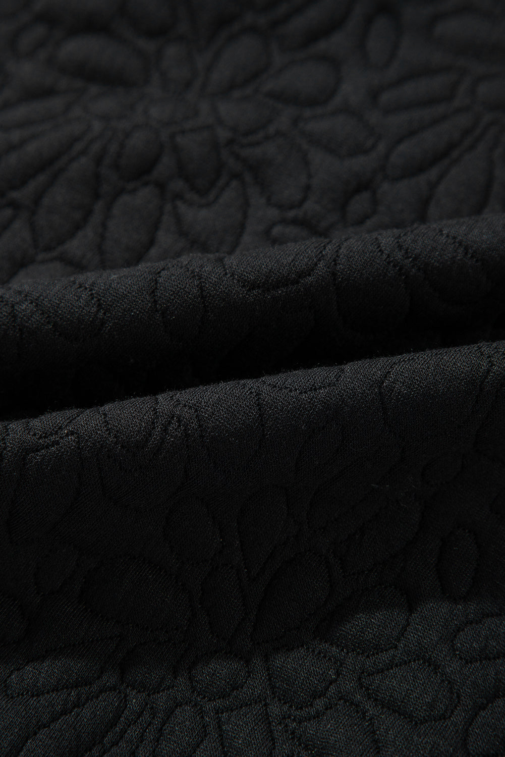 Black Floral Quilted Jacket Jackets JT's Designer Fashion