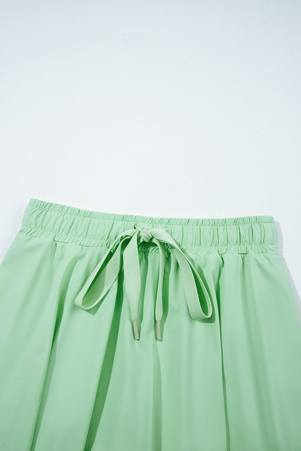 Light Green Drawstring High Waist Lined Tennis Skorts Skirts & Petticoat JT's Designer Fashion