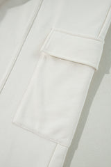Beige Plain Cargo Pockets High Waist Casual Sweatpants Pants & Culotte JT's Designer Fashion