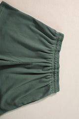 Mist Green Waffle Knit Patched Pocket Tank and Drawstring Shorts Set Short Sets JT's Designer Fashion