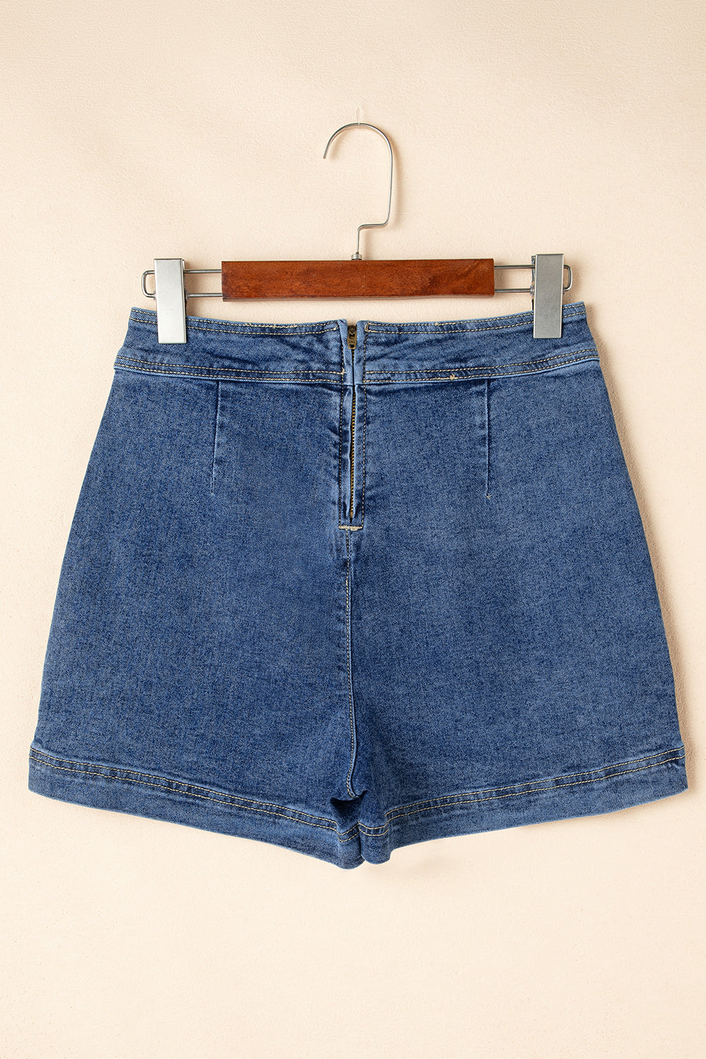 Ashleigh Blue Faux Wrapped Mini Denim Skort Denim Shorts JT's Designer Fashion